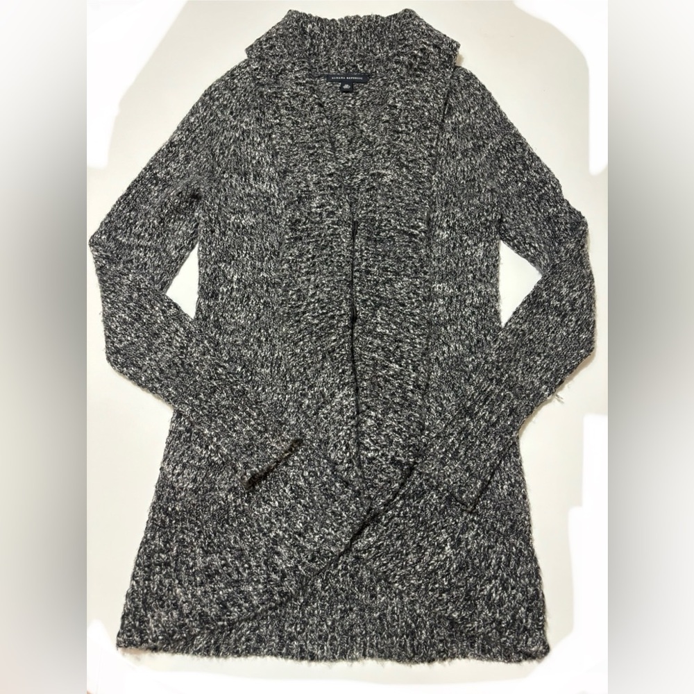 Banana Republic Charcoal Marled Open-Front Shawl Cardigan
